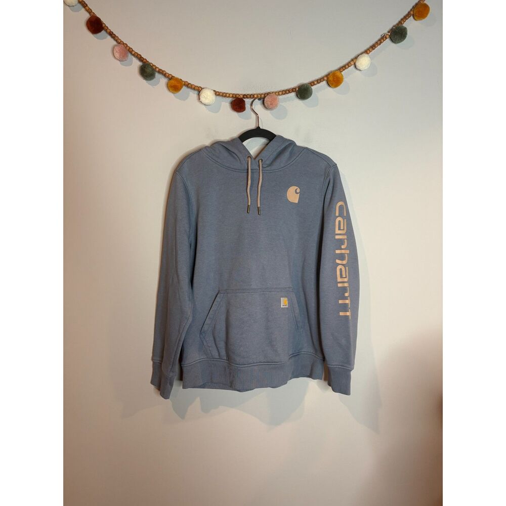 Carhartt Women's blue logo hoodie